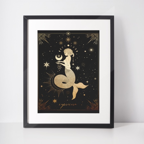 Capricorn Wall Art Celestial Zodiac Horoscope Print Poster Unframed - Picture 7 of 16